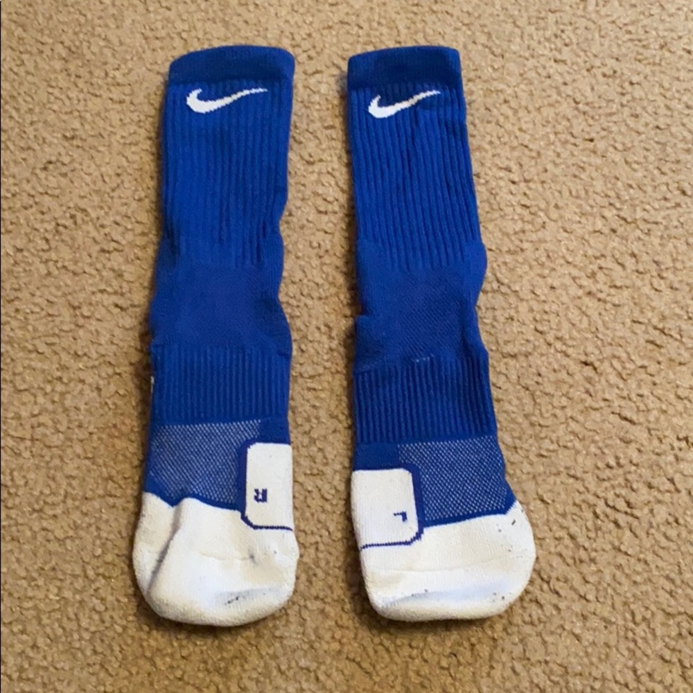 Blue Nike socks